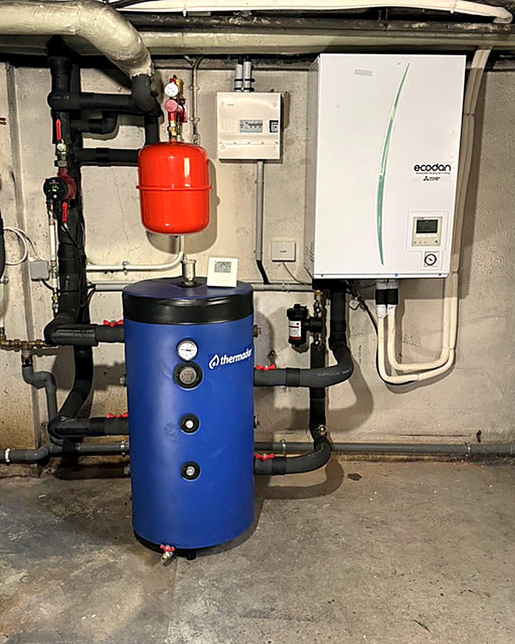 Module intérieur Mitsubishi Ecodan installé par AIS Chauffage dans le Bas-Rhin